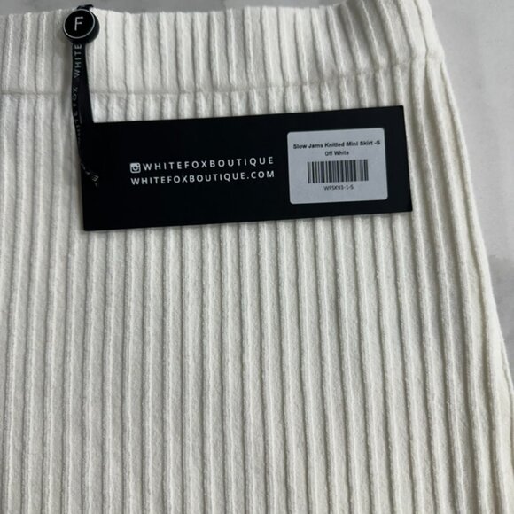 White Fox Knitted Mini Skirt - Picture 3 of 4